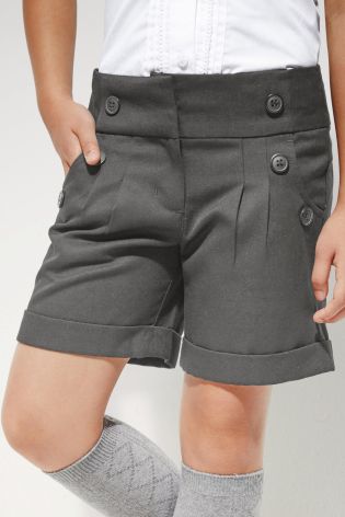 Button Detail Shorts (3-16yrs)